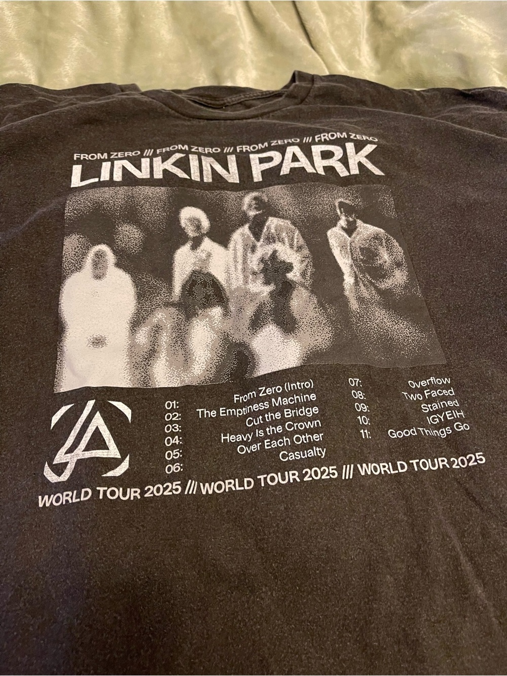 Linkin Park From Zero World Tour 2025 Black Graphic Tee